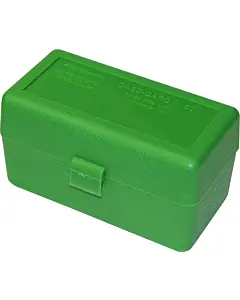 Boîte de Rangement pour 50 Munitions Calibres .243, .308 Win, 6.5 Creedmoor Verte