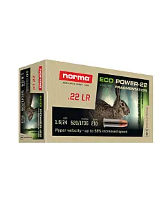 Balles 22LR Norma - Eco Power-22 - 25 grains