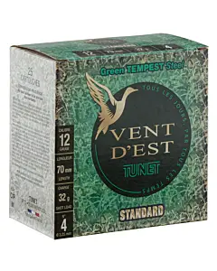 Cartouche Tunet Vent d'Est Acier Standard Black Tempest Calibre 12/70 -1