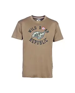 T-Shirt Homme Percussion Wildboar Sanglier Beige